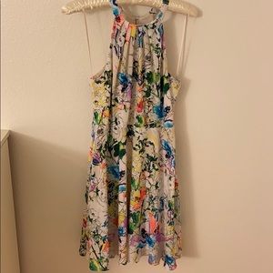 Express colorful sleeveless A-line dress